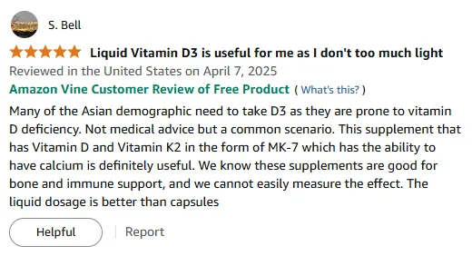 Best D3+K2 Liquid for Asian Vitamin Deficiency