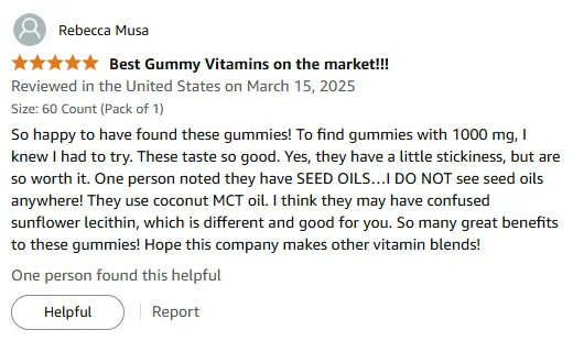 Best 1000mg Vitamin C Gummies with MCT Oil – No Seed Oils!