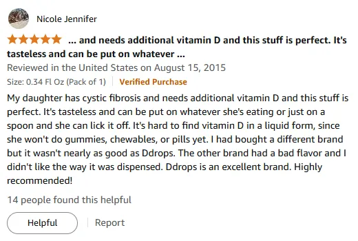 Liquid Vitamin D Drops for Cystic Fibrosis Kids - Ddrops