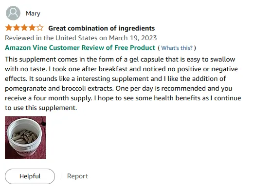 Review: Easy-Swallow Vitamin E with Pomegranate & Broccoli – 4-Month Supply