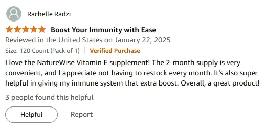 NatureWise Vitamin E: Immune Boost & 2-Month Convenience