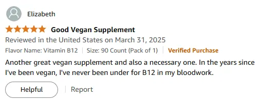 Vegan B12 Supplement Kept My Levels Perfect for Years!