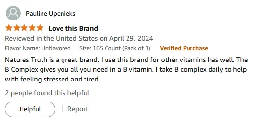 Nature's Truth B Complex Relieves Stress & Boosts Energy Daily