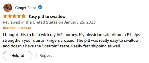 Vitamin E Boost for IVF Journey & Uterine Health