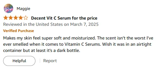 Soft Skin & Subtle Scent: Honest Vitamin C Serum Review