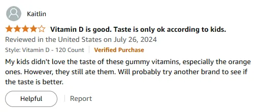 Kids' Vitamin D Gummy Taste Review & Alternative Brands