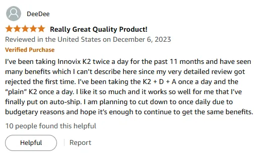 Innovix K2+D3: My 11-Month Bone Health Success Story