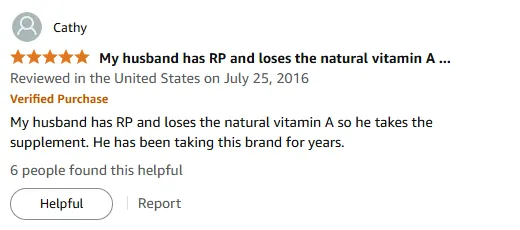 Best Vitamin A for RP Patients: My Husband’s Trusted Brand