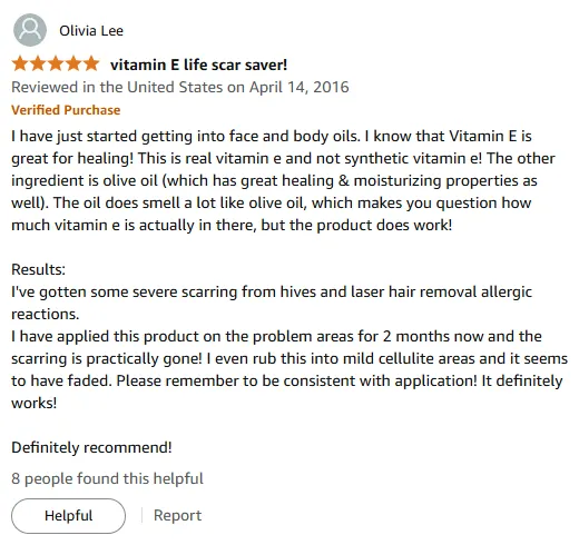 Real Vitamin E Oil Heals Scars & Cellulite Fast!
