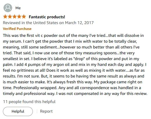 Vitamin C Powder Dissolves in Serum - Honest Review