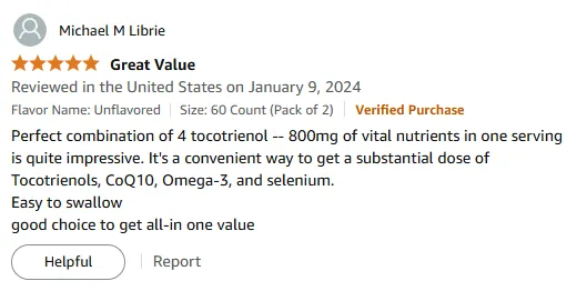 Best 800mg Tocotrienol & CoQ10 Vitamin E Supplement