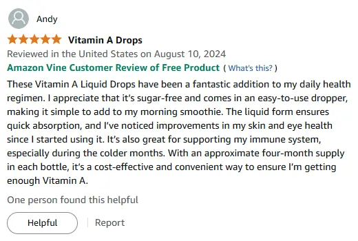 Boost Immunity & Skin Health with Vitamin A Liquid Drops