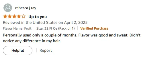 Sweet Vitamin A Flavor Review: 2-Month Hair Results