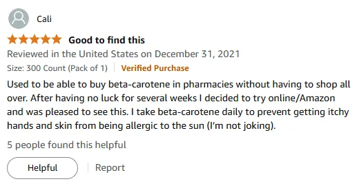 Beta-Carotene Solved My Sun Allergy Itch!