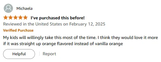 Kids Love This Vitamin C! Orange Flavor Wish