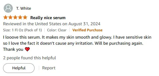 Sensitive Skin Vitamin C Serum for Glowy, Smooth Skin