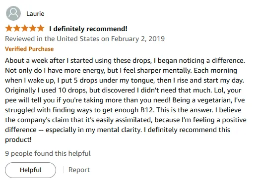 My Energy & Mental Clarity Boost with B12 Drops