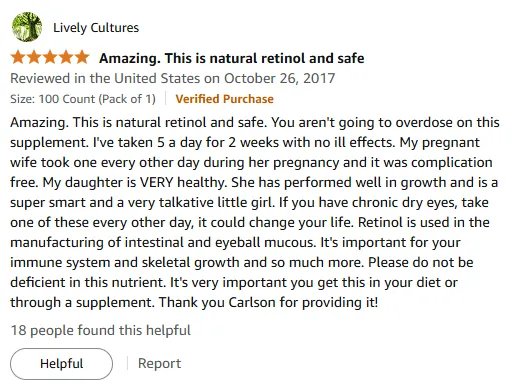 Safe Natural Retinol for Dry Eyes & Pregnancy Wellness