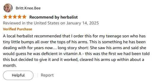 Vitamin A Cleared My Teen's Skin Bumps Fast!
