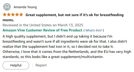 Safe EU Vitamin A for Breastfeeding Moms | Review