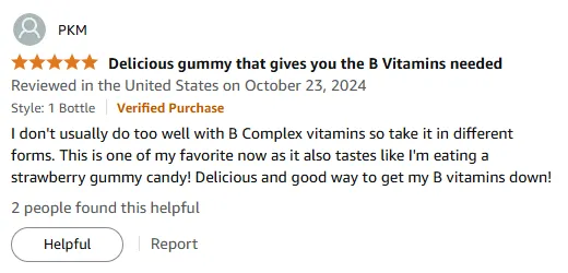 Delicious Strawberry B Complex Gummies - Best Tasting Vitamin!