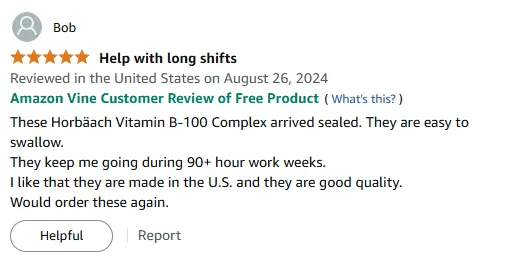 Horbäach B-100: Energy Boost for 90+ Hour Workweeks