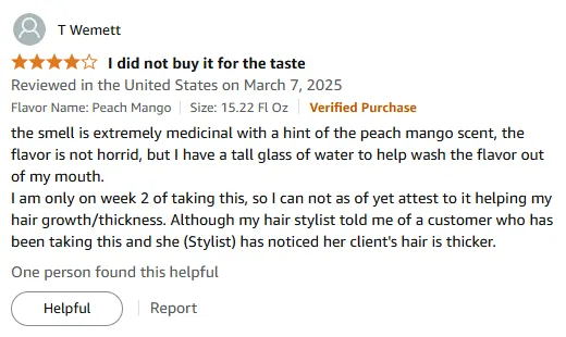 Peach Mango Vitamin B for Thicker Hair Growth | User Review