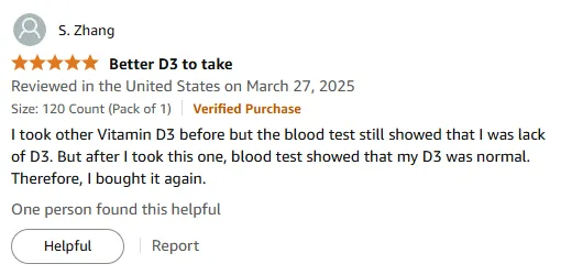 Vitamin D3 That Works: Blood Test Verified & Reordered