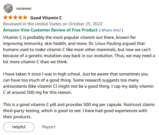 Vitamin C 500mg Pill Review: Immunity Boost & Skin Benefits