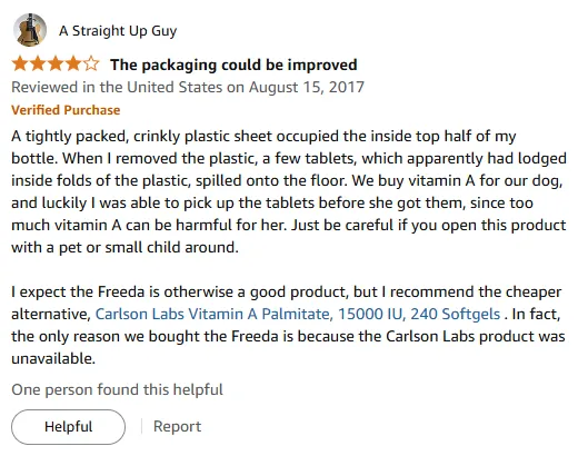 Dog Vitamin A Safety Alert: Packaging Risks & Carlson Labs Alternative