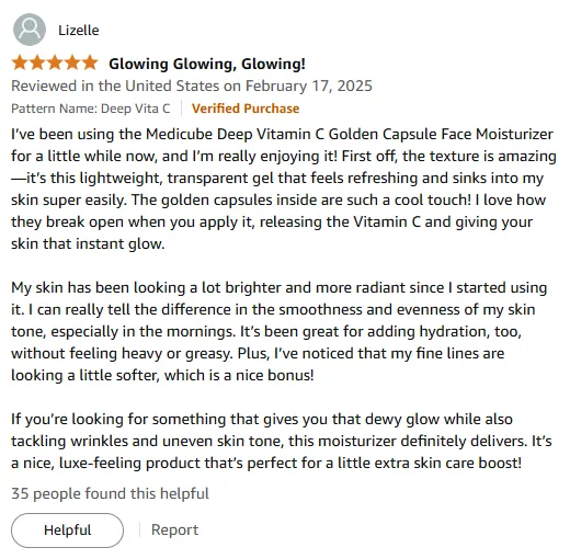 Glowing Skin with Vitamin C Golden Capsule Moisturizer