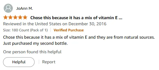 Natural Vitamin E Blend: Why I Bought Again