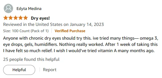 Vitamin A Solved My Chronic Dry Eyes - Relief in 1 Week!