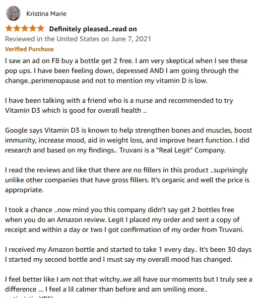Vitamin D3 Boosted My Mood - Truvani Review Works!