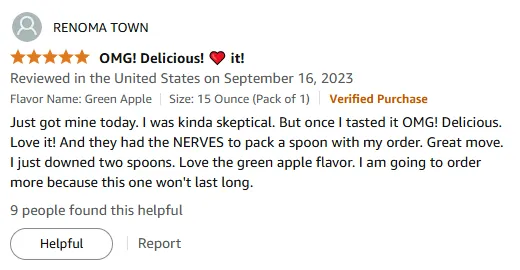 Vitamin A with Green Apple Flavor & Free Spoon!