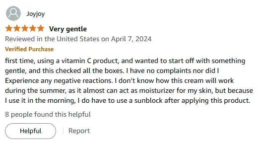 Gentle Vitamin C Cream Review: No Irritation, Summer Tips