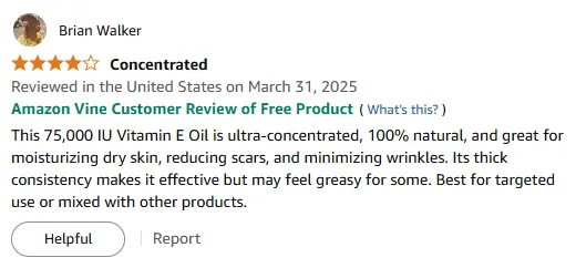Best 75,000 IU Vitamin E Oil for Scars & Wrinkles – Natural Skincare