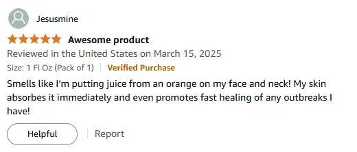 Orange-Scented Vitamin C Serum for Fast-Absorbing Acne Relief