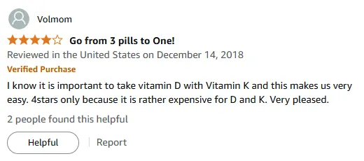 Vitamin D & K Supplement Review: Effective but Pricey Choice