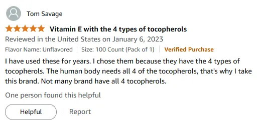 Top Vitamin E with 4 Tocopherols for Optimal Health