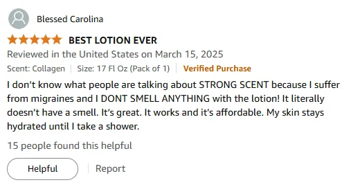 Migraine-Friendly Unscented Vitamin B Lotion Hydrates Affordably