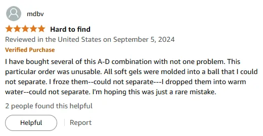 Vitamin A-D Softgels Quality Issue: Sticky Capsule Problem