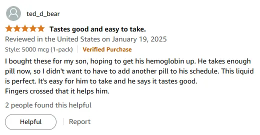 Liquid Vitamin B Boost: Tasty Hemoglobin Support for Kids
