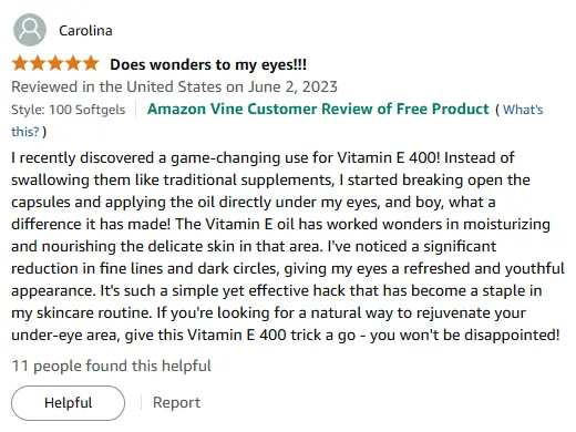 Vitamin E 400 Under-Eye Hack: My Dark Circle Solution