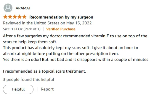 Vitamin E Miracle for Scars - User Recommended!