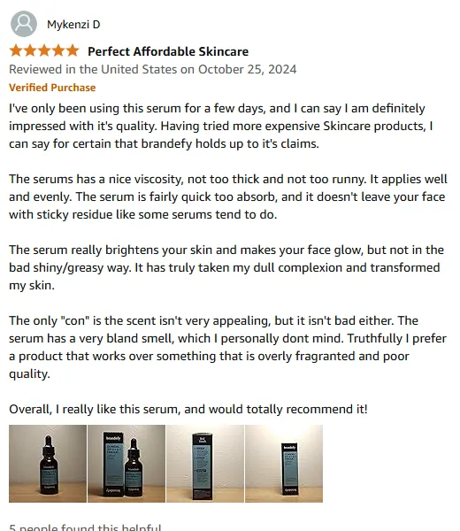 Brandefy Vitamin C Serum Review: Glowing Skin & Fast Absorption