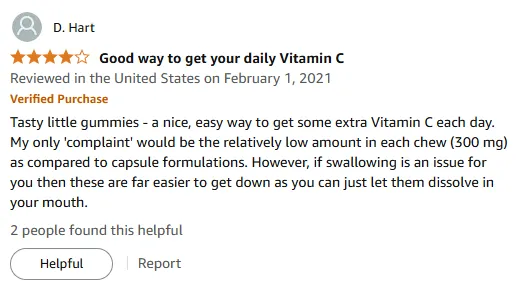 Vitamin C Gummies: Tasty 300mg Chewable for Easy Dissolving
