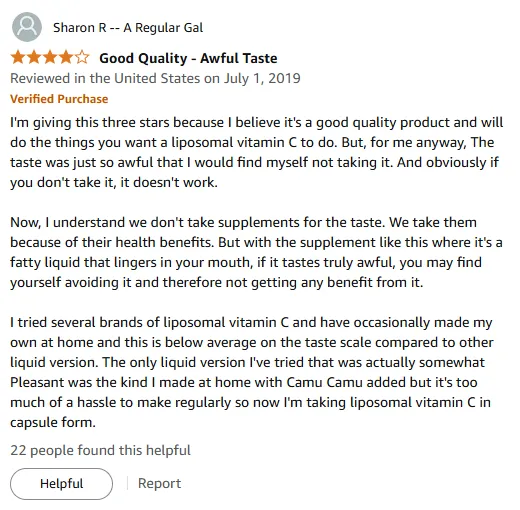 Liposomal Vitamin C Taste Issues? Switch to Capsules Now!