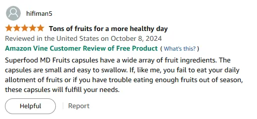 Boost Daily Fruit Intake with Superfood MD Capsules