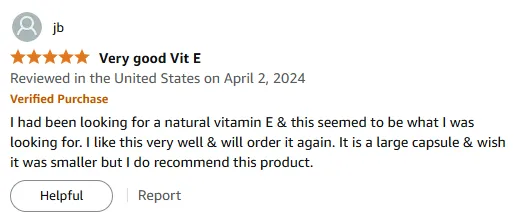 Natural Vitamin E Capsules: Effective & Highly Recommended